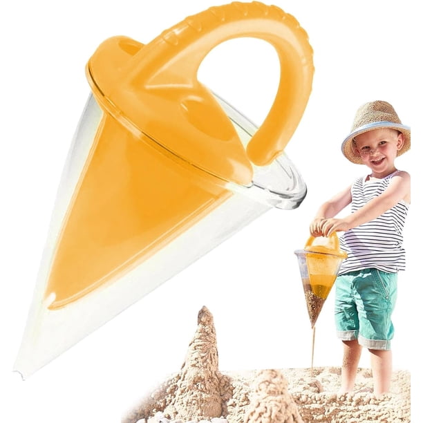 Juguete de arena con embudo para derrames, juguetes de playa para niños mayores, juguete de playa con embudo de arena, embudo para derrames de arena y agua, juguete para mezclar arena y agua para crea