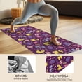 thumbnail image 4 of Purple Dinosaurs Dino Roar Pattern Hot Yoga Mat Towel Non Slip for Hot Yoga - Quick-Drying Yoga Mat Cover with 4 Corner Pockets with Travel Bag - Hot Yoga Towel Non Slip 74"x26", 4 of 6