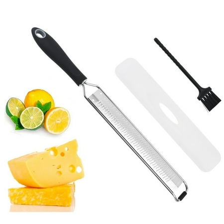 

Citrus Lemon Zester Cheese Grater Ginger Potato Garlic Chocolate Zester with Plastic Cover Long Ergonomic Handle