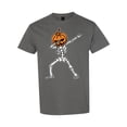 thumbnail image 2 of Dabbing Pumpkin Skeleton Halloween T-Shirt, Funny Dab Dance Skeleton Pumpkin Head Tee, Spooky Season Kids&Adult Shirt, Halloween Gift, 2 of 7