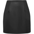 thumbnail image 1 of Falda a cuadros de cintura alta para mujer Negro (Leather Black) XL Negro (Leather Black) XL Xishao ropa, 1 of 2