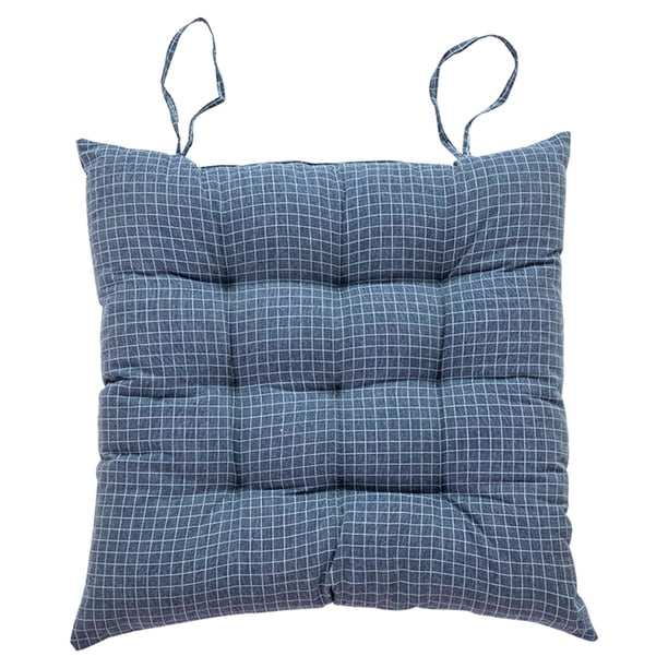 Cojín de asiento transpirable de lino y algodón | Cojín antideslizante de 38 x 38 cm para oficina, comedor y hogar | Cojín suave para suelo y taburete para estudiantes y trabajo sedentario