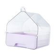 thumbnail image 2 of Bañera de baño enjaulada con pájaro mascota Bañera de baño para perras pequeñas Budgie de pájaros pequeños Púrpura ligera, 2 of 8