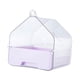 thumbnail image 2 of Bañera para loros, accesorios para jaulas de pájaros, caseta de baño para periquitos y pájaros pequeños Púrpura ligera, 2 of 9