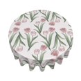 thumbnail image 3 of YFYANG 60 inch Round Table Cloth, Reusable Polyester Vintage Tulip Pattern Table Cover for Indoor Outdoor Kitchen Restaurant Table Decoration Tablecloths, 3 of 8