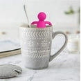 thumbnail image 3 of Infuseur de Thé pour le Thé en Vrac Mignon Filtre à Thé en Acier Inoxydable Extra Fin Filtre à Thé Plus Raide pour Tasse Mug Poignée en Silicone (Rose Rouge), 3 of 7