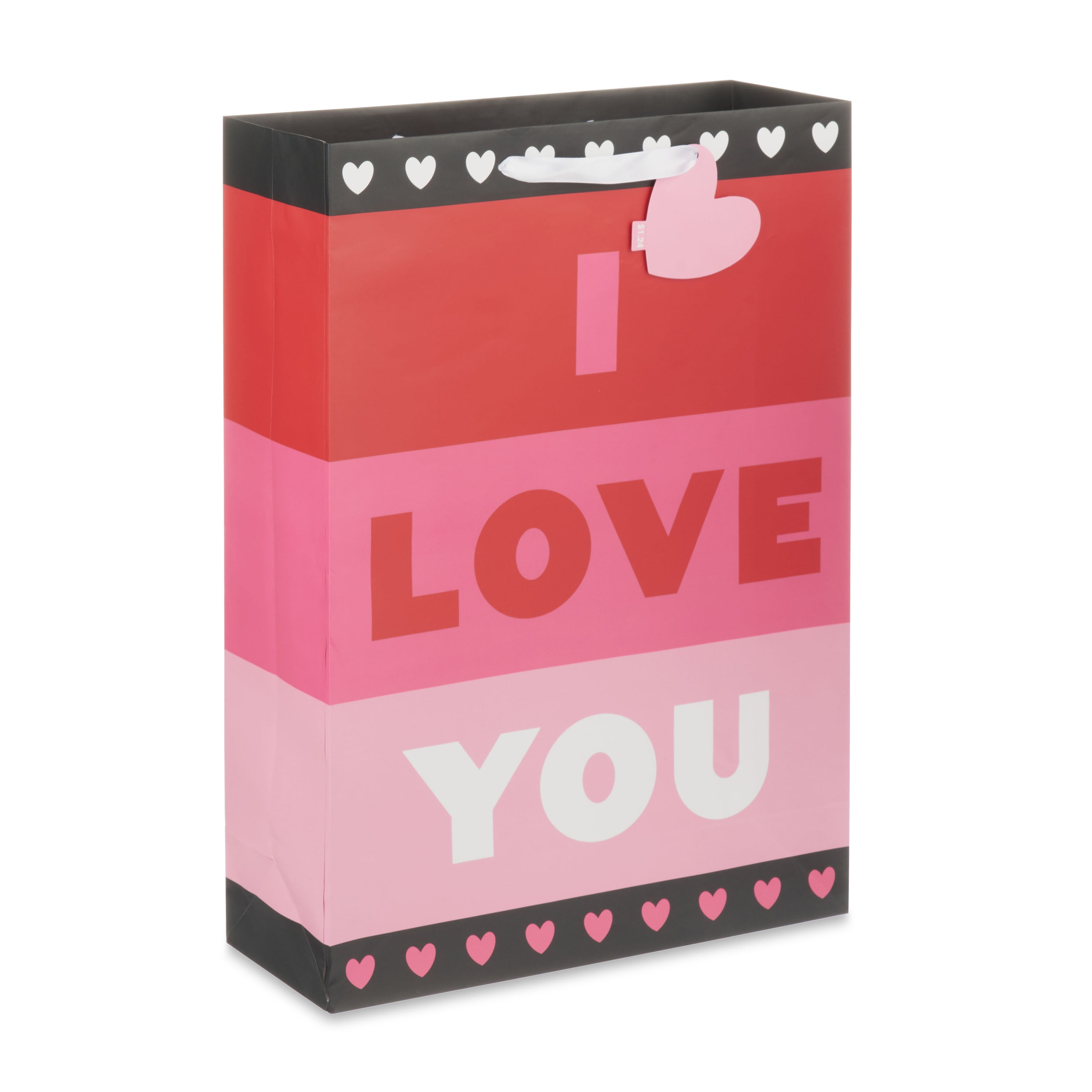 WAY TO CELEBRATE! Way To Celebrate Valentine's Day I Love You Jumbo Gift Bag, Multi-Color, Paper