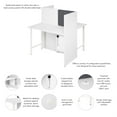 thumbnail image 6 of Hustle 48W 2 Person Cubicle Desk with Storage in White - Engineered Wood, 6 of 7