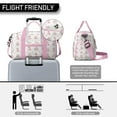 thumbnail image 3 of Women Men Gym Bag,Princess Castle Pattern Small Duffle Bag Spend the Night Bags for Women with Shoes Compartment Washbag,Detachable Shoulder Strap,19.7x8.3x11 Inches, 3 of 5