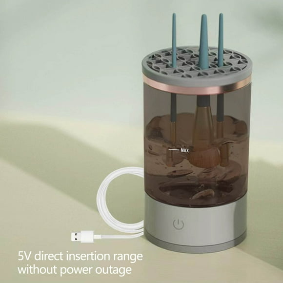 Máquina limpiadora de brochas de maquillaje | Herramienta de secado rápido para múltiples tamaños | Recargable por USB | Operación fácil con un solo toque | Diseño compacto y portátil | Adecuada