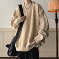 thumbnail image 2 of Suéter de otoño e invierno para hombre, estilo perezoso, suéter de punto holgado retro, chaqueta gruesa de invierno de alta calidad con aguja gruesa, 2 of 5