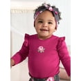 thumbnail image 6 of Gerber Baby Girl Long Sleeve Onesies Bodysuit, Pant & Headband Outfit Set, 3-Piece, (Newborn - 18 Months), 6 of 15
