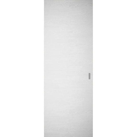 Hidden Barn | Ego 5000 Painted White Oak Oak | Wood Veneer Doors | Magic Concealed Sliding Set | 18" x 80"