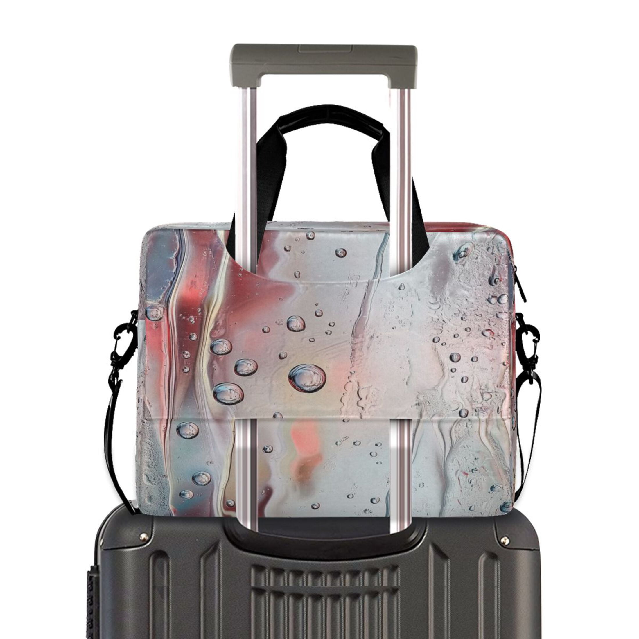 16" Laptop Tote Bag Laptop Sleeve Case Computer Briefcase for Work & Travel Liquid Metal and Water Painting