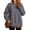 05-Gray, variant on Women's Leopard Print Sweatshirt Faux Two Piece Crew Neck Pullover Tops Long Sleeve Casual Fall Winter Fashion Loose Fit Tunic Shirt Black L