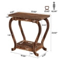 thumbnail image 2 of Fnova 2-Tier End Table with Storage, Farmhouse Wooden Side Table for Living Room, Small Spaces, Rustic Brown, 2 of 12