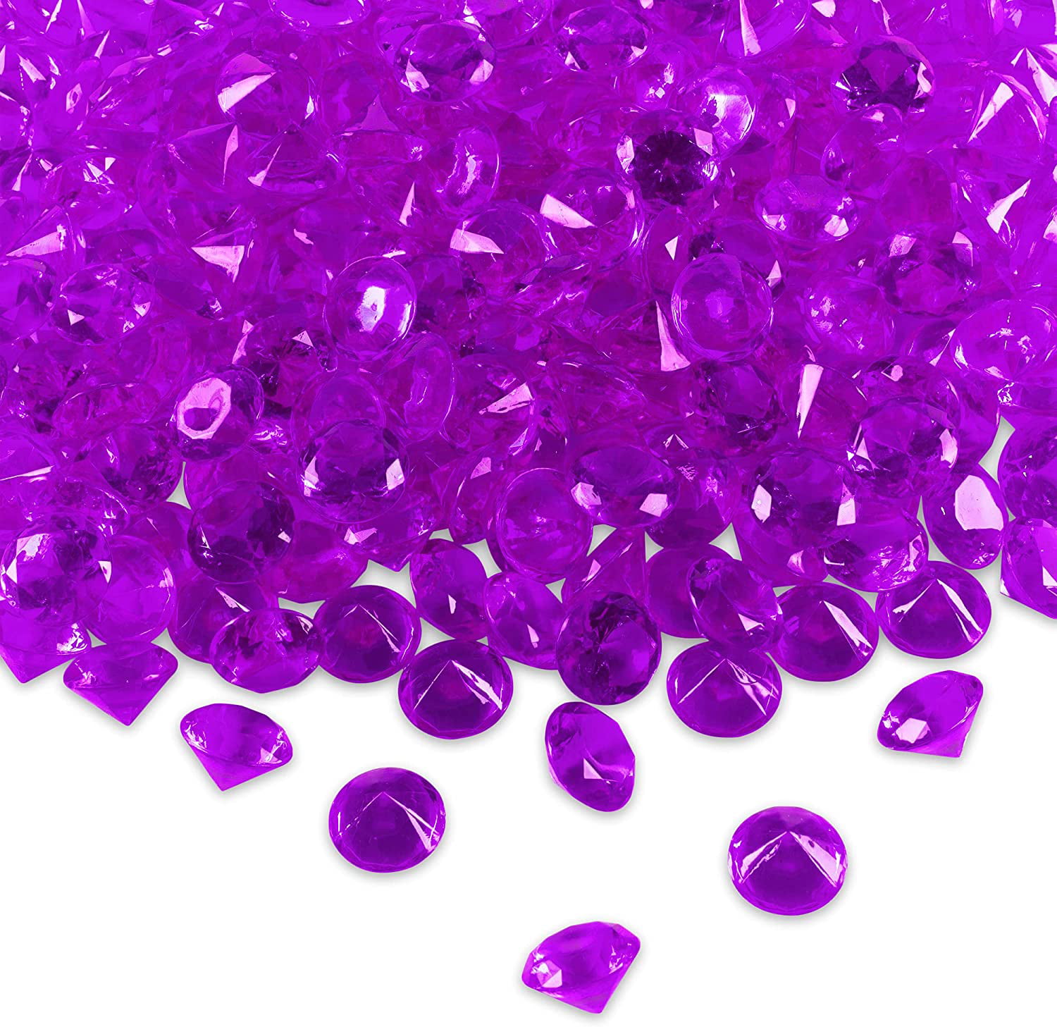 24pk RED Acrylic Star Gems  4 Dimensional Crafts Table Scatter Party Decorations 