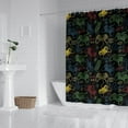 thumbnail image 2 of Colorful Games Sign Black Pattern Shower Curtain 84"x72" ,Bathroom Decorative Shower Curtains Set with 12 Hooks,Modern Waterproof Washable Shower Curtain, 2 of 6