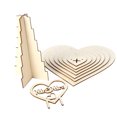 thumbnail image 3 of Estante de exhibición del chocolate en forma de corazón de la cruz 3D de 7 niveles de la decoración del hogar de madera para el banquete de boda, 3 of 7