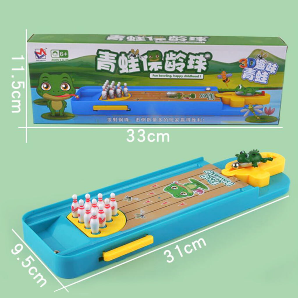 Child Novel Table Game Mini Bowling Table Frog Launcher Plastic Kids Xmas  XQG 