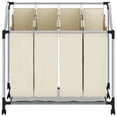 thumbnail image 3 of vidaXL Laundry Sorter with 4 Bags Cream Steel, 3 of 8