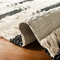 thumbnail image 6 of SAFAVIEH Natura Proinsias Striped Cotton Area Rug, Ivory/Black, 6' x 6' Round, 6 of 9