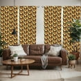 thumbnail image 2 of Ambesonne Abstract Window Curtains, Graphic Cubes Blocks, Each 28" W x 95" L, Black Yellow Brown, 2 of 5