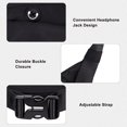 thumbnail image 2 of Fanny Pack for Women Men, Waterproof Waist Bag Pack with 5 Pockets, Crossbody Fashionable Running Belt Bag with Headphone Hole Casual Wallets for Workout Traveling Hiking Cycling, 2 of 6