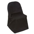 thumbnail image 5 of Efavormart 50pcs Black Linen Polyester Folding Chair Cover Dinning Chair Slipcover For Wedding Party Event Banquet Catering, 5 of 8