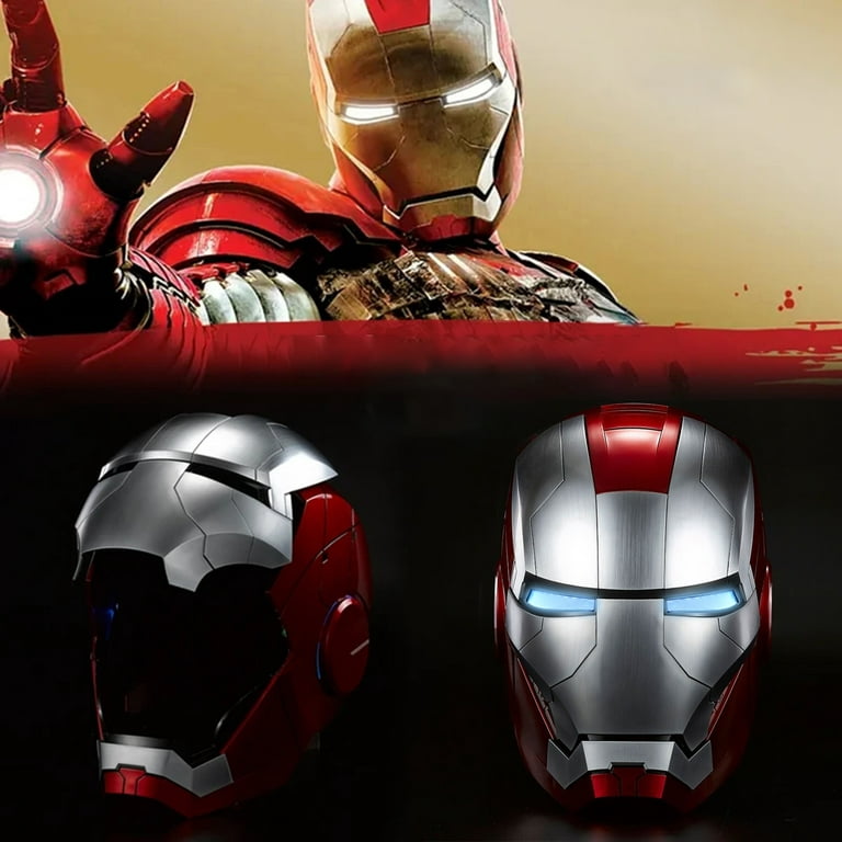 Farontor Iron Man Helmet Electronic Mark 5 Helmet Wearable Iron-man Mask  with Sounds & LED Eyes 1:1 Model