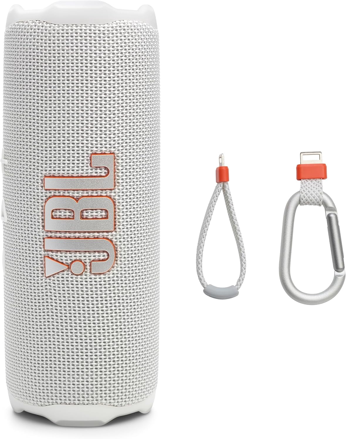 Open Box JBL Flip 7 - Portable waterproof and drop-proof speaker, Bold JBL Pro Sound with AI Sound Boost, 16Hrs of Playtime, and PushLock system with interchangeable accessories (White)