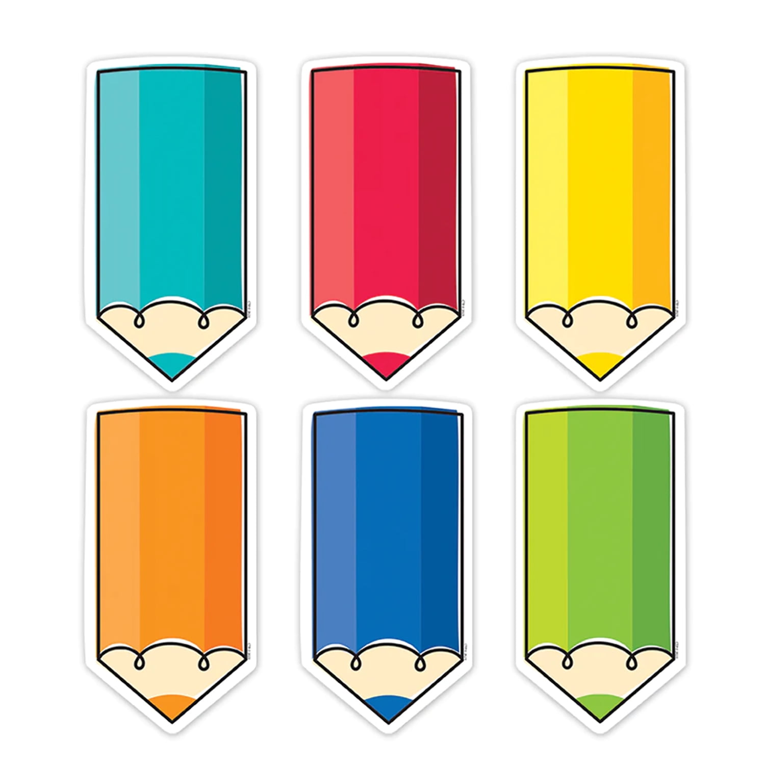 Creative Teaching Press Bleistift-Ausschnitte – 36 Stück, 7,6 Cm, 6 Farben, Für Klassenraum-Deko