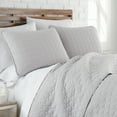thumbnail image 3 of Southshore Fine Linens Oversized Quilt Bedding Set lightweight, bedspread 3-Piece, two matching shams, Light Grey, King / California King, 3 of 6