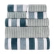 thumbnail image 2 of Juego de 8 Toallas de Terciopelo de Rayas Anchas, Toallitas de Baño Absorbentes, Juego de Toallitas para Adultos, 2 of 7