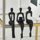 thumbnail image 5 of Black Decorative Statue Abstract Resin Sculpture Ornament Art Figurine Modern Home Decor Accents Office Decor Shelf Decor Tv Cabinet Table Decorations, 5 of 5