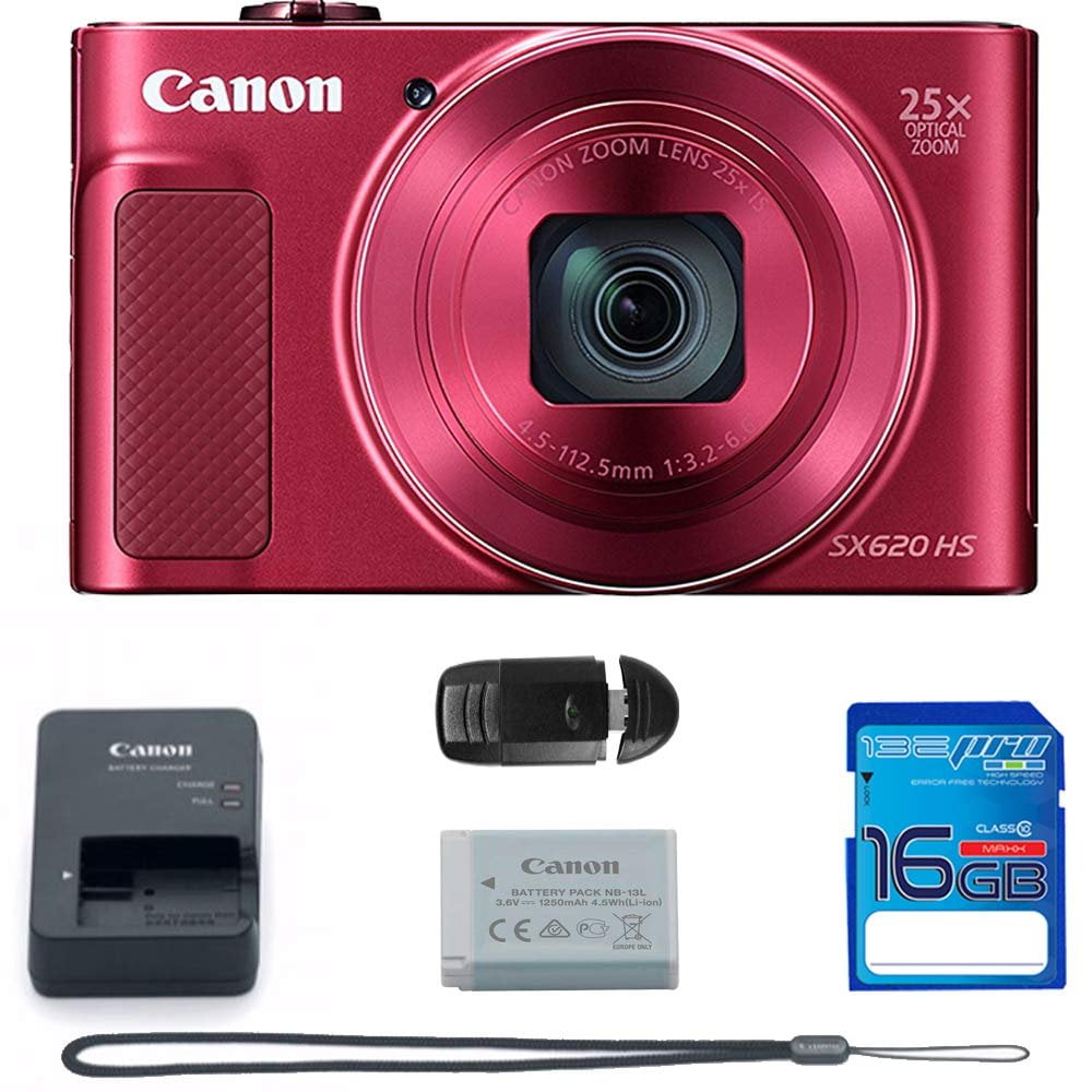 smog Uitscheiden Zonnig Canon PowerShot SX620 HS Digital Camera (RED) + Basic Accessories Bundle. -  Walmart.com