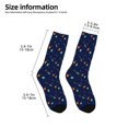 thumbnail image 2 of Rocae Space Galaxy for Girls Boys Crew Socks,Children's Socks, Kids Socks, Toddler Socks: Daily Wear with Kids School Uniform, 2 of 5