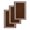 Coffee Brown, variant on Red Geometric Hand Towels Set, Waffle Weave Kitchen Towels 3 Pieces, Country Farm Traditional Chinese Tile Microfiber Hair Face Bath Tea Towel Absorbent Quick Drying Cleaning Dish Cloths, 15.7"x23.6"