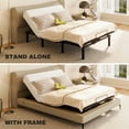 thumbnail image 3 of FunniHomi Durable Motor Adjustable Bed Frame Queen Size with Remote, Foot and Head Adjustable, Whisper Quiet, 3 of 12