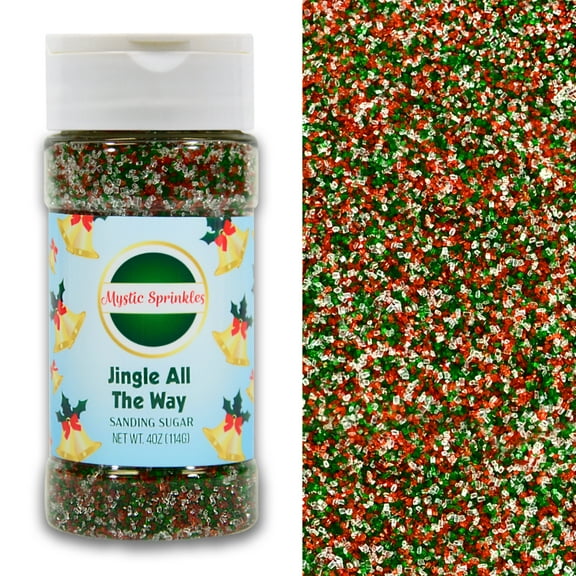 Mystic Sprinkles Jingle All The Way Sanding Sugar 4oz Bottle