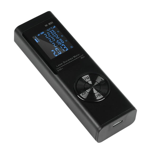 Laser Distance Measure, High Accuracy Aluminum Alloy Laser Measure Intuitive Navigation 262ft Range for Outdoor