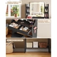 thumbnail image 6 of Black Vanity Set with Mirror and Lights, Akaber Makeup Vanity Desk with Chair, Charging Station, Vanity for Women, 6 of 9