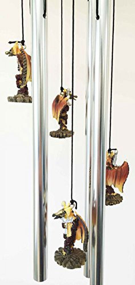 Excalibur Sword Fire Night Dragon Resonant Relaxing Wind Chime Garden Patio