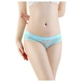 thumbnail image 2 of Bigersell Womens Cheeky Panties Clearance Period Underwear Women Plus Size G-Strings Panty Style P-370 Nylon Brief Panties Thong Bikini Sets Ladies Briefs Mid Waist Women's Panties Sky Blue One Size, 2 of 8