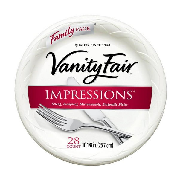 Vanity Fair Impressions PaperDinner Plates, 10 1/8", 28 Count Walmart