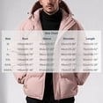 thumbnail image 4 of Men's Thick Puffer Jacket Solid Color Warm Hooded Winter Coat Stand Collar Zip Up Padded Outerwear for Daily, 4 of 7