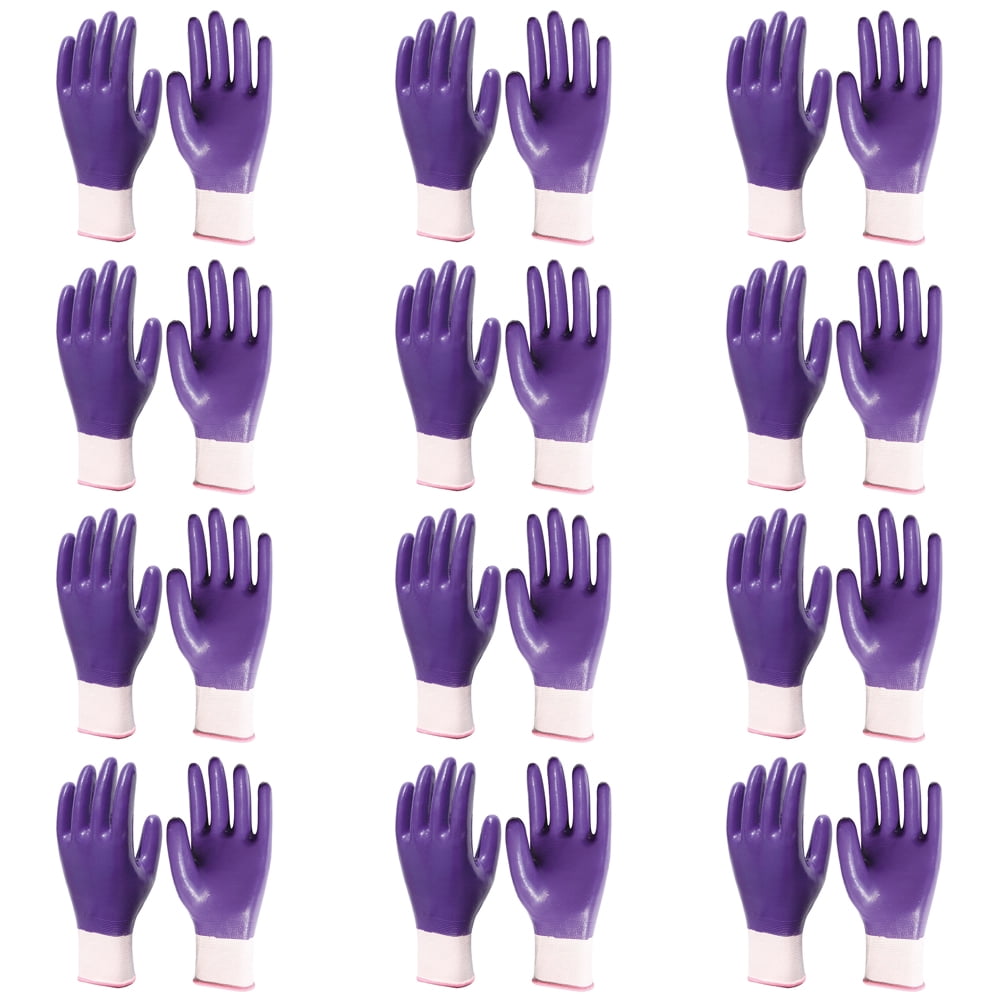 Serplex Work Gloves for Cleaning and Gardening with Textured Grip 10 Pair XL Nitrile
