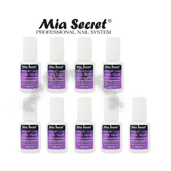 Mia Secret Strong-Jet Clear Nail Glue Brush-On Glue 8g (340) x 9