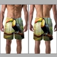 thumbnail image 3 of luoweisi Men's Beach Shorts Quick Dry Swim Trunks with Mesh Lining Toucan S, 3 of 5