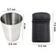 thumbnail image 2 of Juego de 4 vasos de chupito de acero inoxidable de 30 ml, copas de vino irrompibles para aguardiente, con 1 estuche portátil de cuero negro, 2 of 4